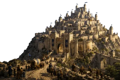 A monumental city rising above the realm